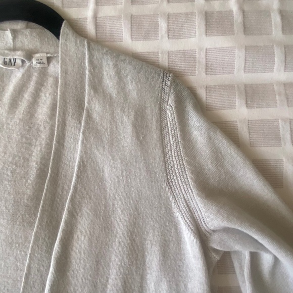 Gap Linen Blend Cardigan Light Baby Blue - Picture 9 of 11